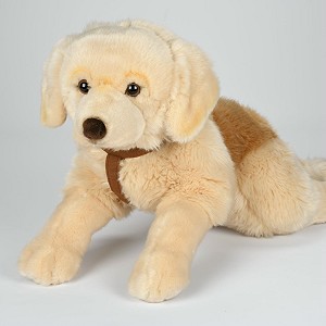 Pies Labrador leżący ze smyczą - 62cm Pies Labrador leżący ze smyczą - 62cm