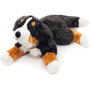 Piesek Berneński Czarny Bernardyn Leżący - 65cm
