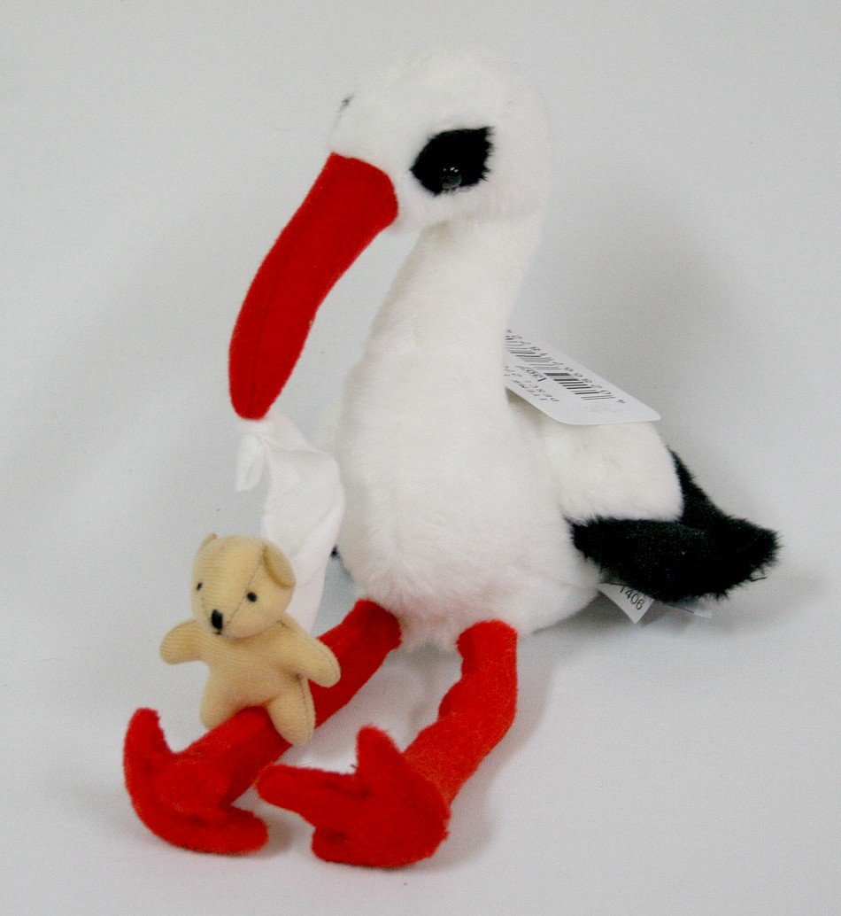 Bocian z misiem - 27/15cm