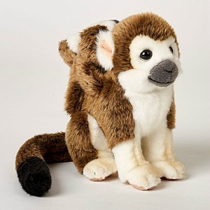 Małpka kapucynka z młodym - 17cm