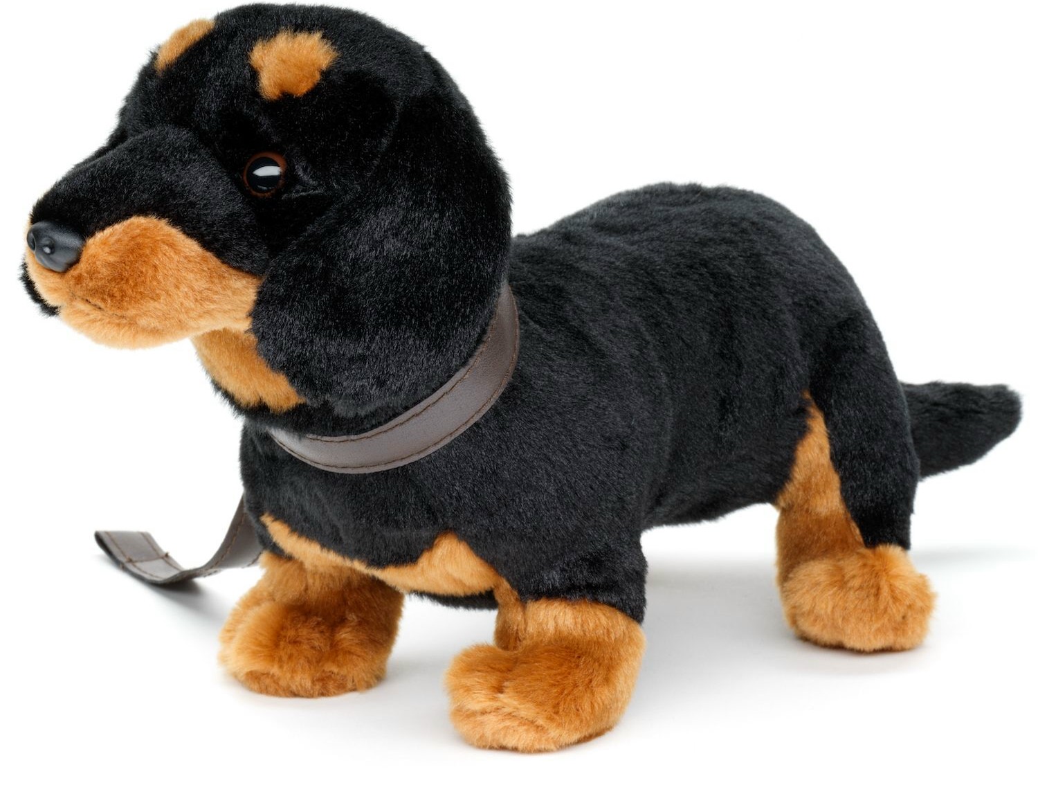 Piesek Jamnik ze smyczą - 28cm