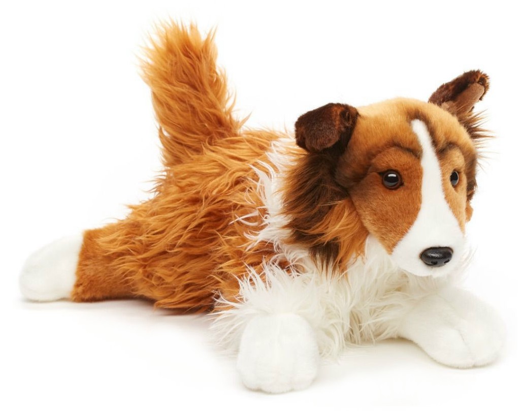 Pies Owczarek Szkocki Lassie Brązowy - 40cm