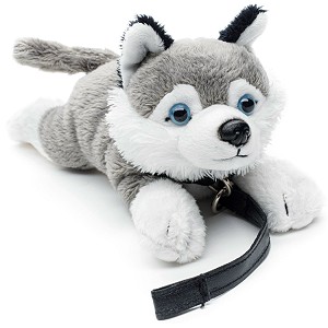 Pies husky ze smycz - 22cm