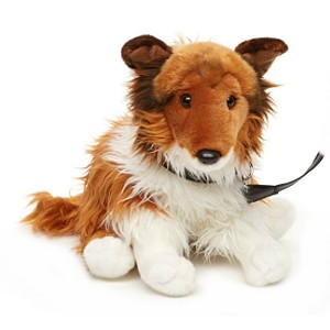Piesek Owczarek Szkocki Lassie ze smyczą - 25cm