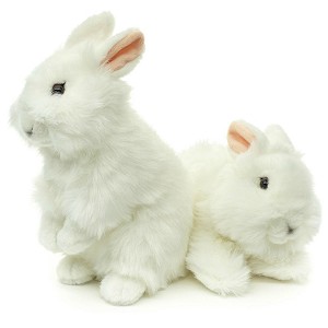 Króliczek Zajączek biały ze stojącymi uszami - 22cm Króliczek Zajączek biały ze stojącymi uszami - 22cm