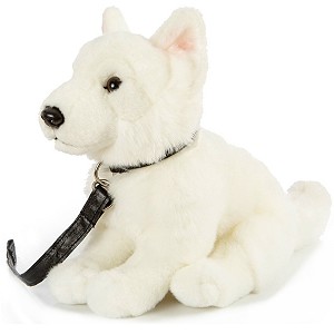 Piesek Biały Owczarek Szwajcarski ze smyczą - 26cm Piesek Biały Owczarek Szwajcarski ze smyczą - 26cm