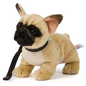 Piesek Buldog Francuski Stojący ze smyczą - 23cm