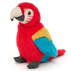 Papuga Ara Realistyczna Czerwona - 20cm