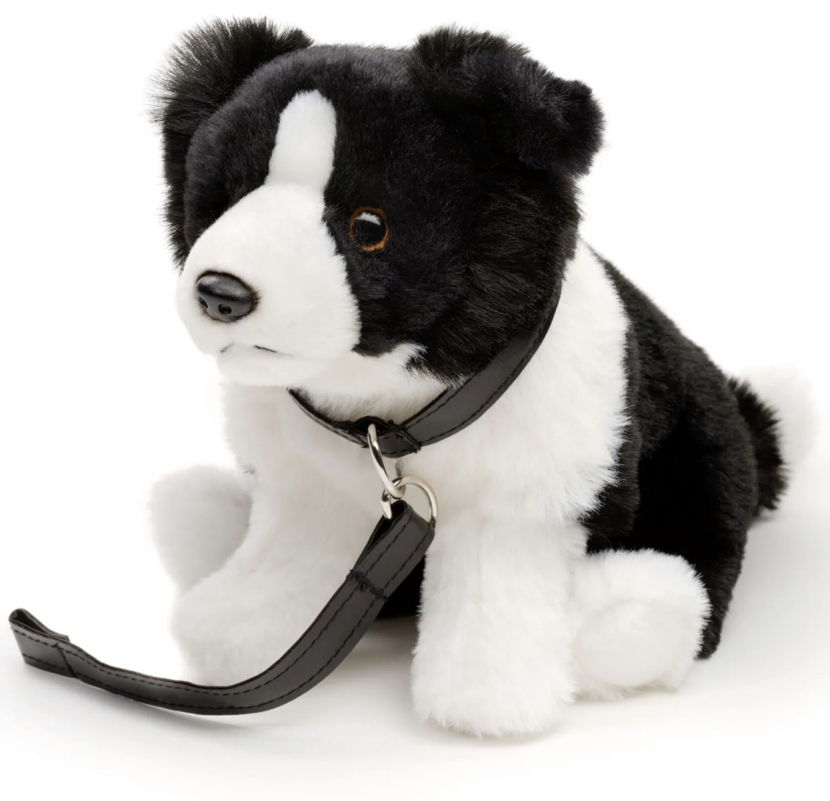 Piesek Border Collie Realistyczny ze smyczą - 20cm