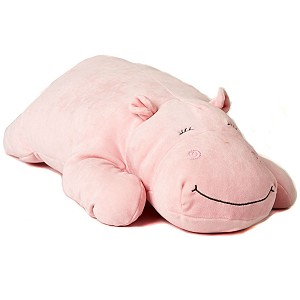 Poduszka Hipopotam różowy leżący - 60cm
