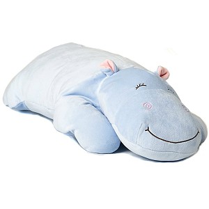 Poduszka Hipopotam błękitny leżący - 60cm Poduszka Hipopotam błękitny leżący - 60cm