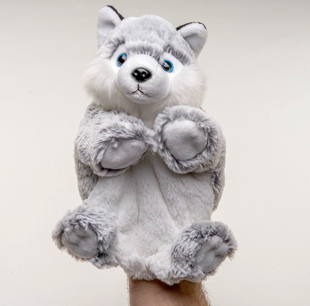 Piesek husky pacynka - 25cm