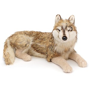 Wilk leśny pies leżący - 71cm