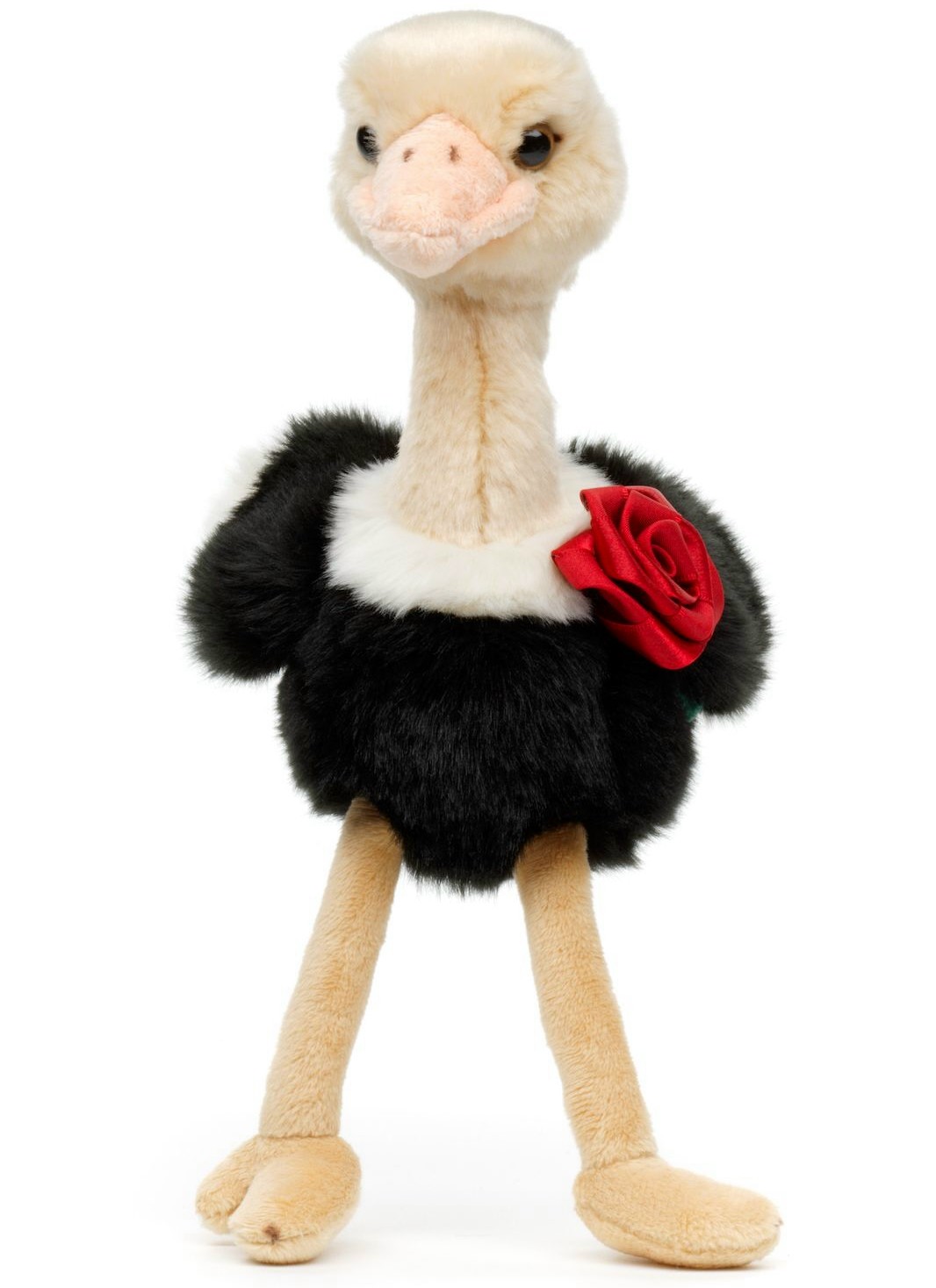 Struś z różą Ptak Realistyczny - 28/19cm