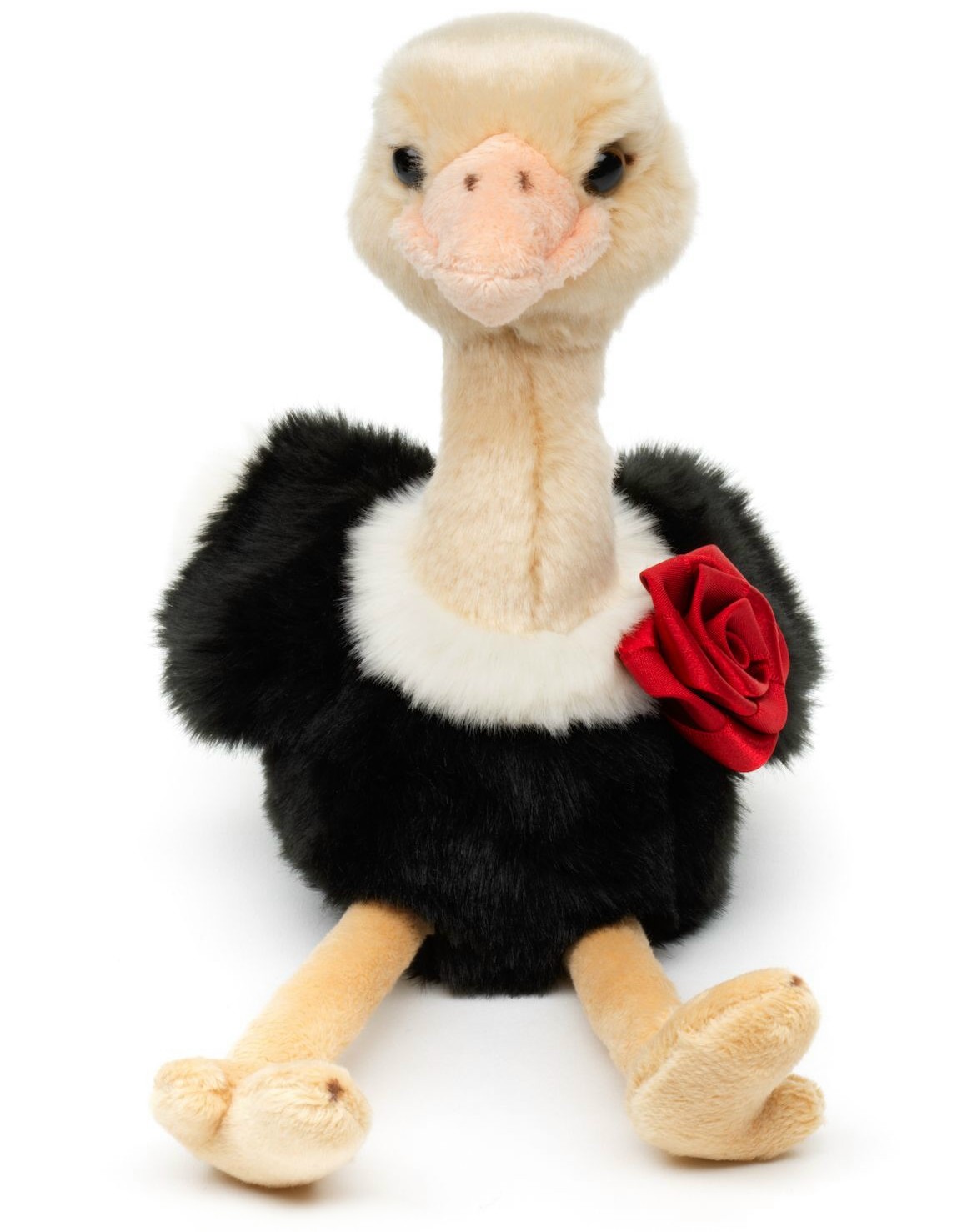 Struś z różą Ptak Realistyczny - 28/19cm