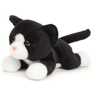 Kotek Czarno-Biały Leżący - 20cm