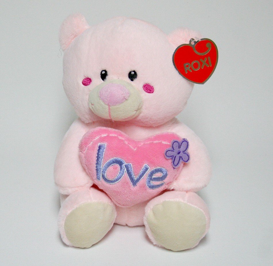 Miś z sercem różowy Love - 24cm