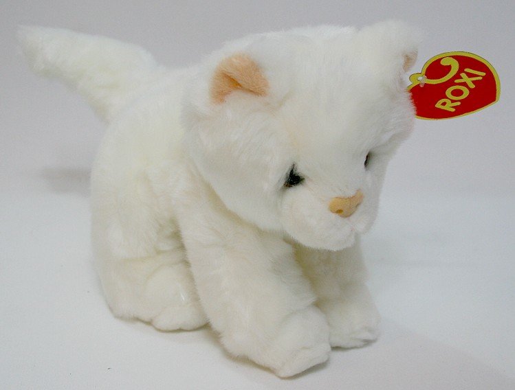Kot Biały Maluch ROXI - 25cm