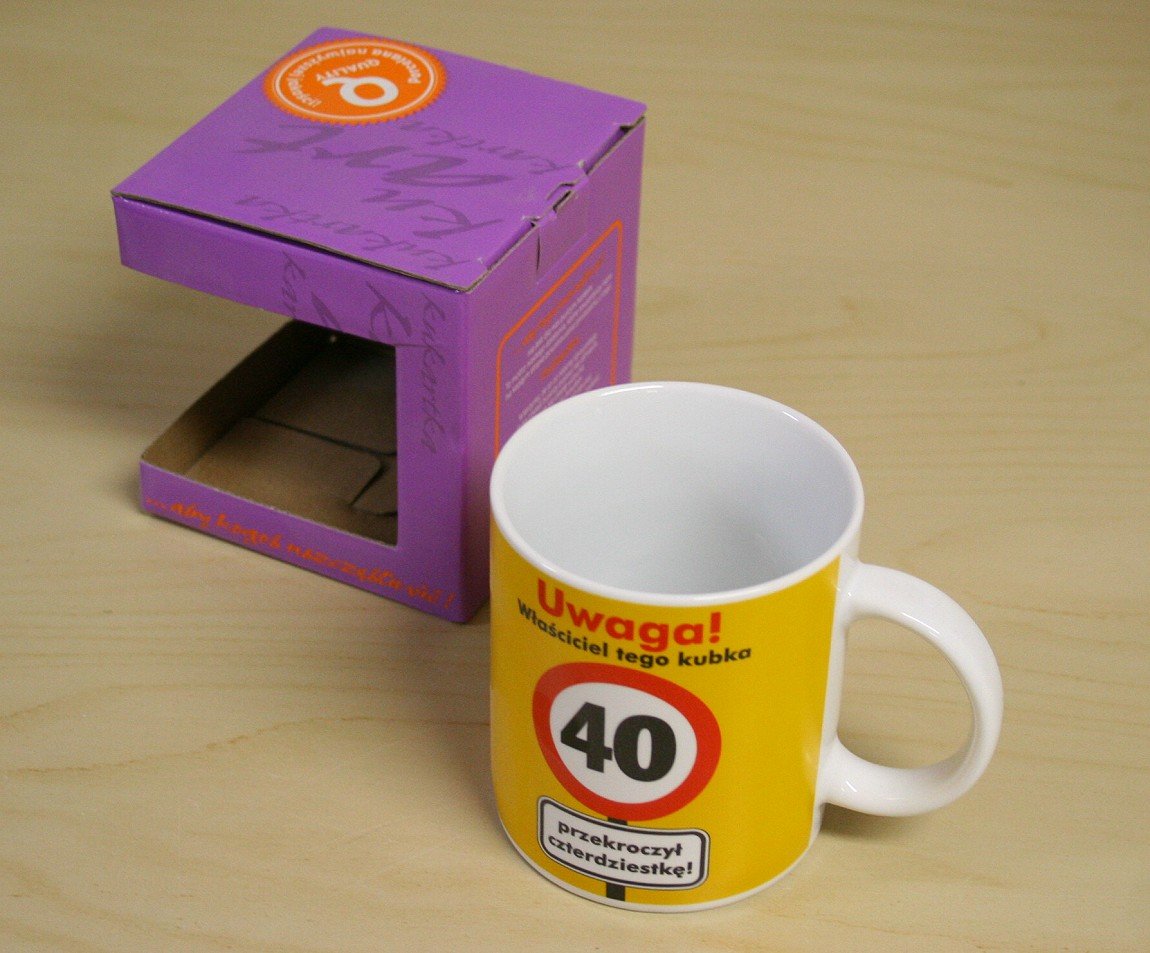 Kubek 40 lat 0,33l - 10cm