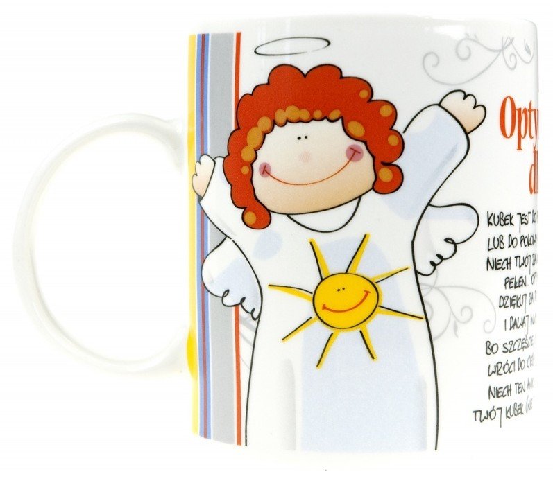 Kubek Anioł Optymistyczny 0,33l - 10cm