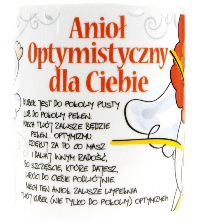 Kubek Anioł Optymistyczny 0,33l - 10cm