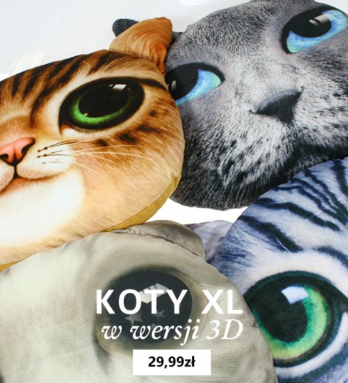 Poduszki 3D z kotami
