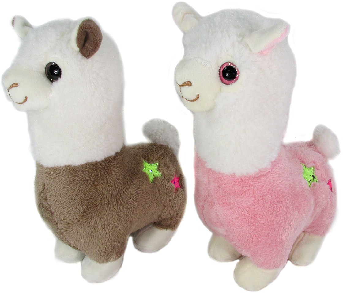 Alpaka lama biało-brązowa - 19cm