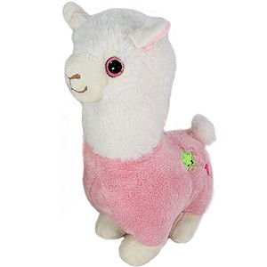 Alpaka lama biało-różowa - 45cm