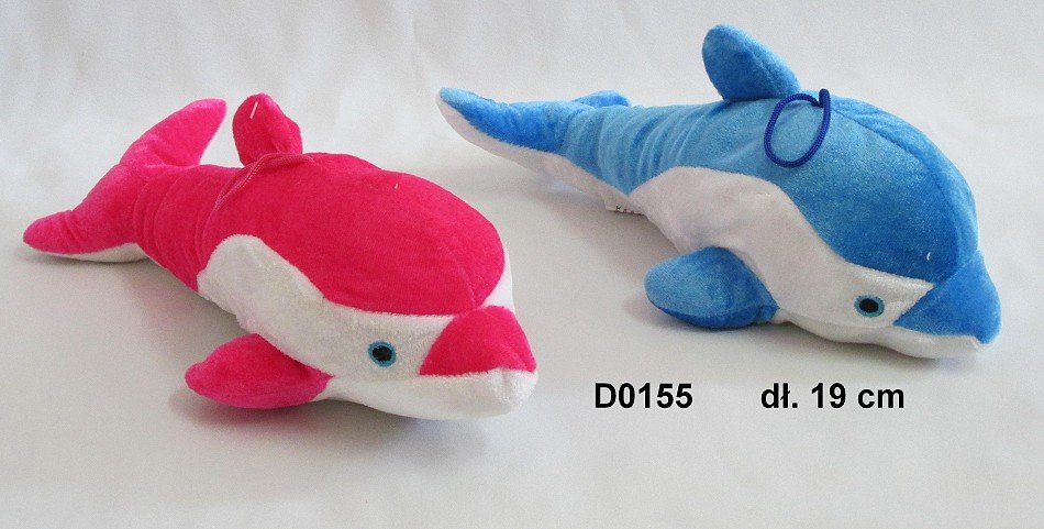 Delfin Niebieski / Różowy - 19cm