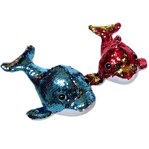 Delfin z cekinami 5 kolorów - 25cm