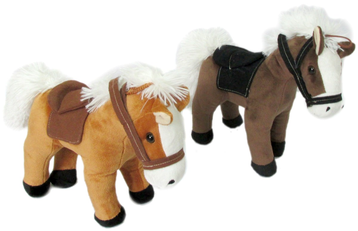 Koń Brązowy Konik 2 kolory (Głos) - 25cm