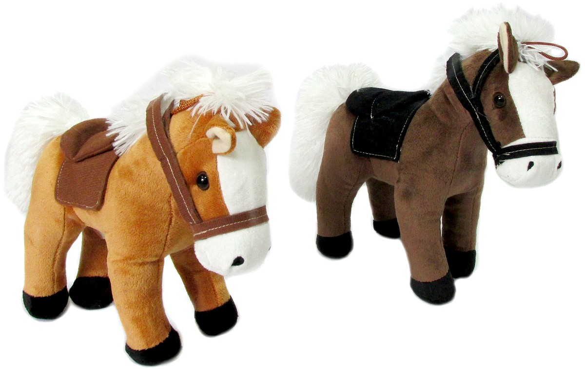 Koń Brązowy Konik 2 kolory (Głos) - 30cm