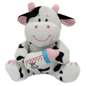 Krówka z butelką Baby - 20cm