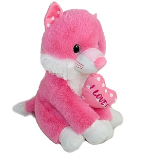 Kotek Różowy z sercem Love - 21cm Kotek Różowy z sercem Love - 21cm
