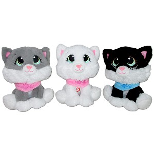 Kotek Siedzący 3 kolory (Głos) - 25cm
