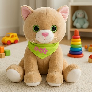 Kotek Beżowy Siedzący - 60cm