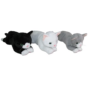 Kotek Leżący Zielonooki 3 kolory (Głos) - 45cm