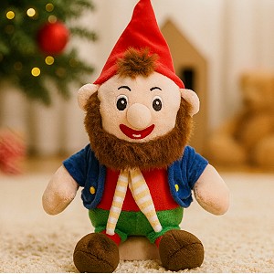 Elf Skrzat Krasnal z brązową brodą - 23cm