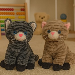 Kotek Brązowy / Szary 2 kolory (Głos) - 30cm