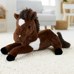 Konik Brązowy Leżący z łatką - 40cm