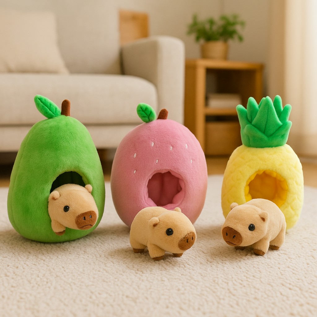 Kapibara w owocu 3 wzory - 25cm