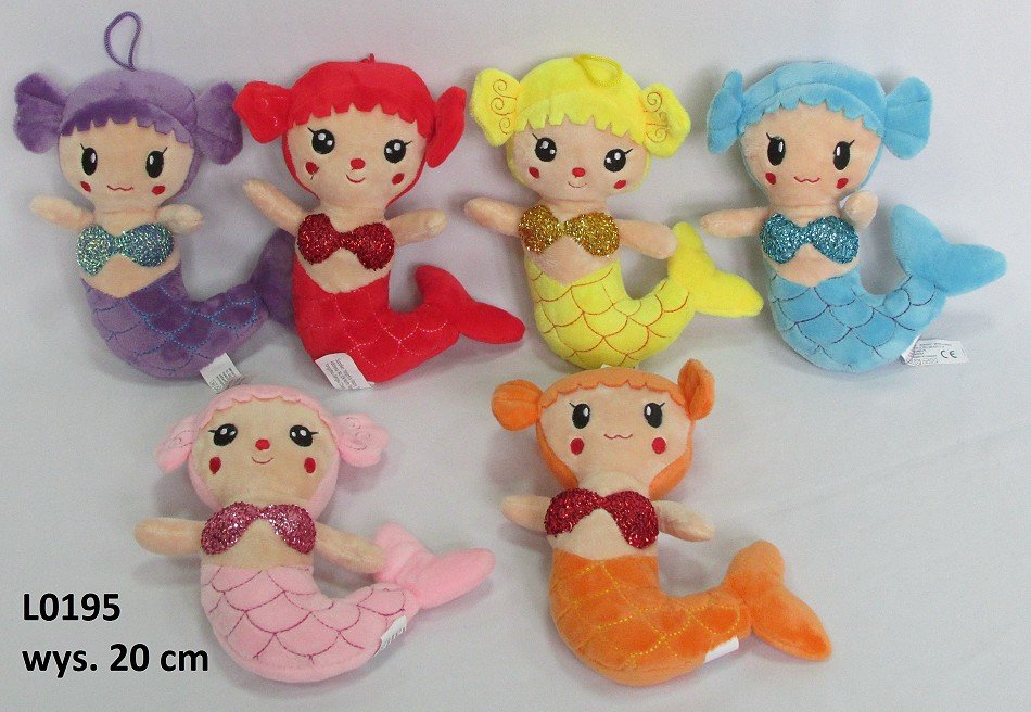 Syrenka Lalka Syrena 6 kolorów - 20cm