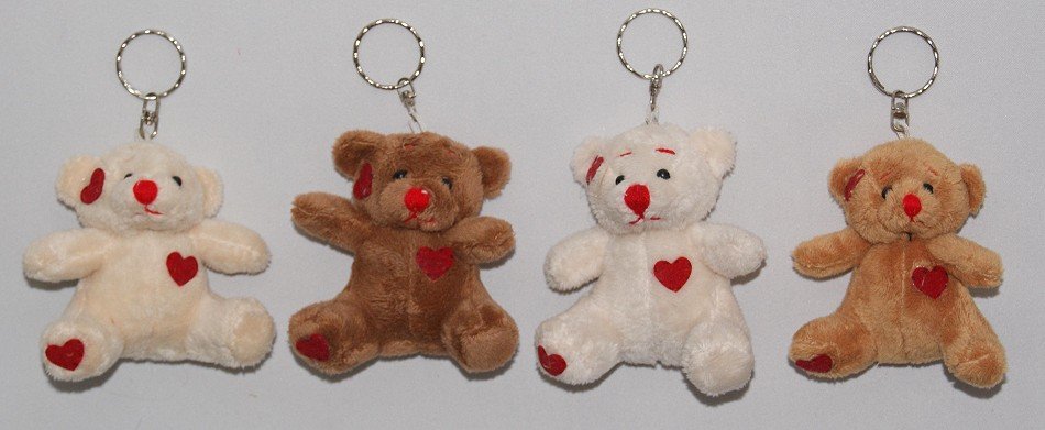 Brelok Miś Serce 4 kolory - 9cm