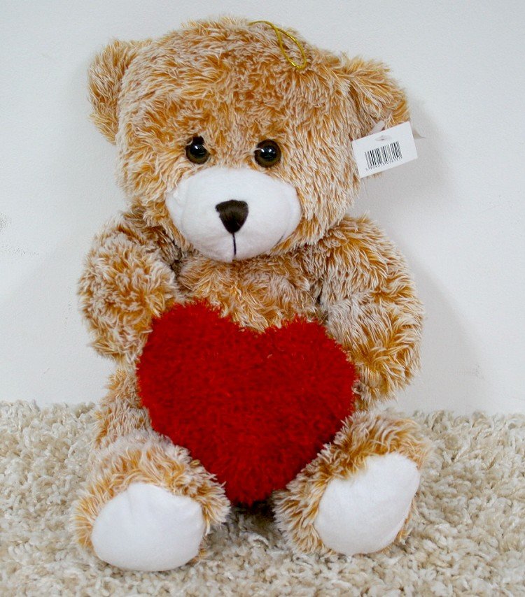 Miś Brązowy z sercem Love - 30cm