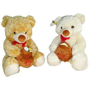 Duży Miś z miodkiem My Honey 2 kolory - 40cm Duży Miś z miodkiem My Honey 2 kolory - 40cm
