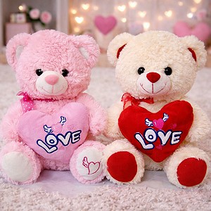 Duży Miś z sercem Love 2 kolory - 30cm