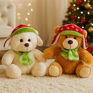 Miś Świąteczny 2 kolory - 28cm