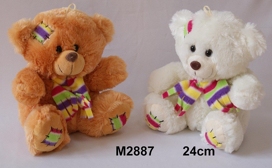 Miś Kolorek Szalik 2 kolory - 24cm