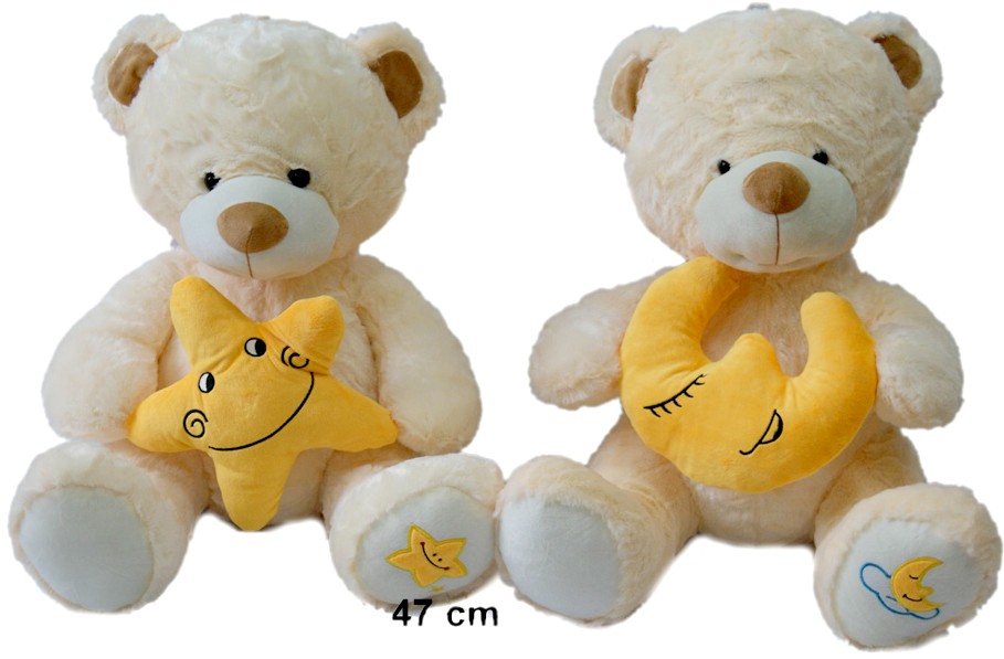 Miś i Gwiazdka / Księżyc - 47cm