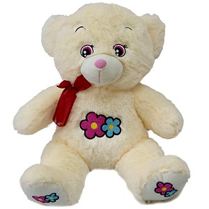 Duży Miś Kwiatek Kremowy - 50cm Duży Miś Kwiatek Kremowy - 50cm